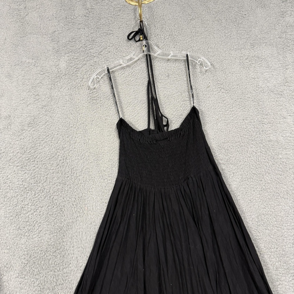 City Chic Dress Womens 16 Black Maxi Plait Detail Strappy Halter‎ Plus Asym Hem - Picture 7 of 16